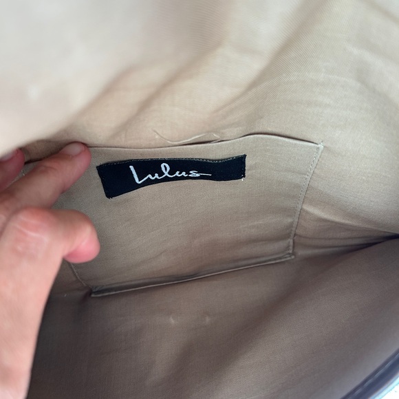 Lulu's Beaded Clutch - Brown and Gold - Picture 8 of 9